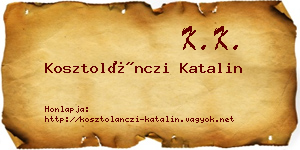 Kosztolánczi Katalin névjegykártya